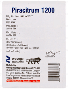 Piracitrum 1200 Tablet 10 Piracitrum 1200 Tablet 10