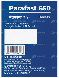 Parafast 650 Tablet 10