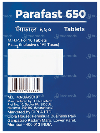 Parafast 650 Tablet 10