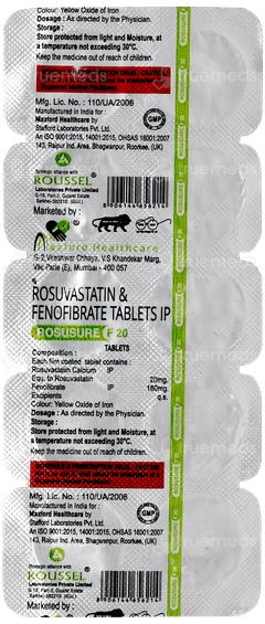 Rosusure F 20 Tablet 10