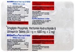 Glimisave Nexa 2/1000 Tablet 10 Glimisave Nexa 2/1000 Tablet 10