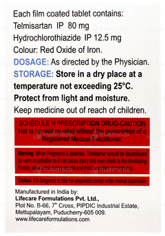 Telmiprime 80 H Tablet 15