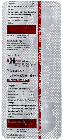 Daxtor Plus Ls 20 Tablet 10 Daxtor Plus Ls 20 Tablet 10