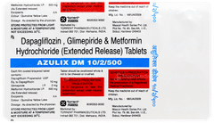 Azulix Dm 10/2/500 Tablet 10 Azulix Dm 10/2/500 Tablet 10