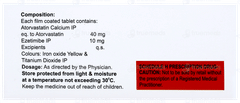 Atorsave Ez 40 Tablet 10