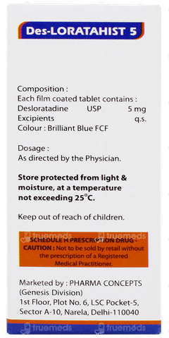 Des Loratahist 5 Tablet 10 Des Loratahist 5 Tablet 10