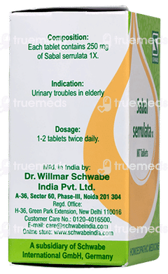 Dr Willmar Schwabe Sabal Serrulata 1x Mt Tablet 20gm