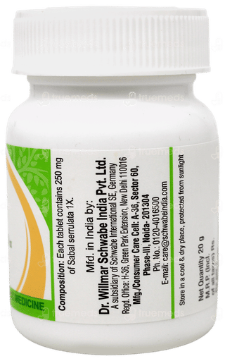 Dr Willmar Schwabe Sabal Serrulata 1x Mt Tablet 20gm