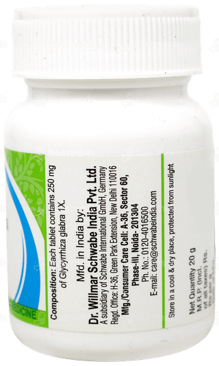 Dr Willmar Glycyrrhiza Glabra 1x Mt Tablet 20gm