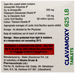 Clavamoxy 625 Lb Tablet 10
