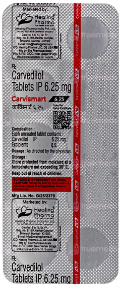 Carvismart 6.25 Tablet 10 Carvismart 6.25 Tablet 10