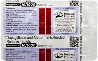 Dapasmart M 10/1000 Tablet 10