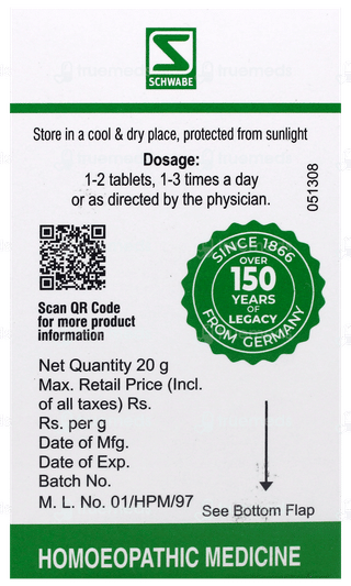 Dr Willmar Magnesium Phosphoricum Pentarkan Ptk 60 Tablet 20gm
