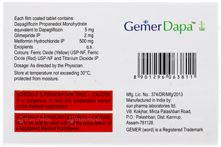 Gemer Dapa 5/2/500 Tablet 7