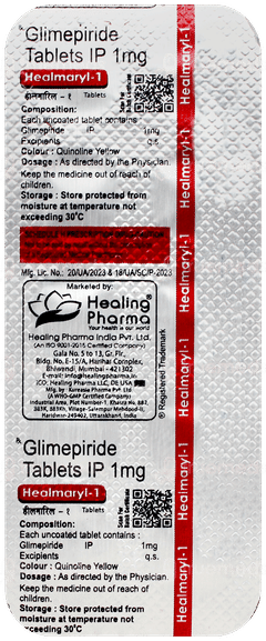 Healmaryl 1 Tablet 10 Healmaryl 1 Tablet 10