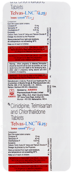 Telvas Lnc 6.25 Tablet 10 Telvas Lnc 6.25 Tablet 10