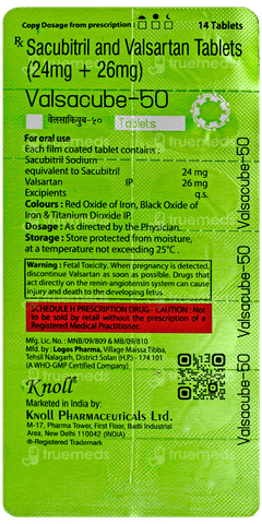 Valsacube 50 Tablet 14