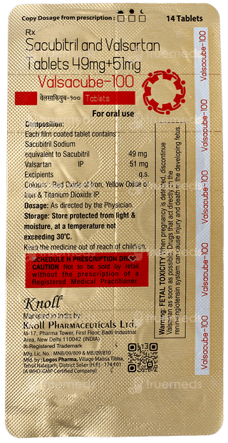 Valsacube 100 Tablet 14