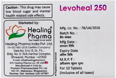Levoheal 250 Tablet 10 Levoheal 250 Tablet 10