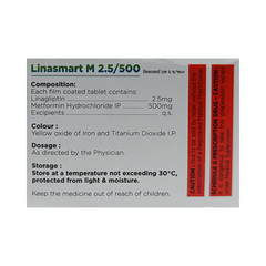 Linasmart M 2.5/500 Tablet 10 Linasmart M 2.5/500 Tablet 10