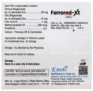 Ferrored Xt Tablet 15