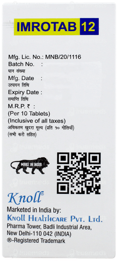 Imrotab 12 Tablet 10 Imrotab 12 Tablet 10