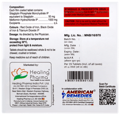 Sitasmart M 50/1000 Tablet 15