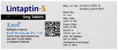 Lintaptin 5 Tablet 10 Lintaptin 5 Tablet 10