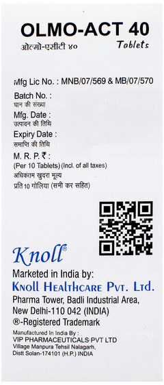 Olmo Act 40 Tablet 10