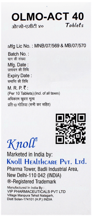 Olmo Act 40 Tablet 10