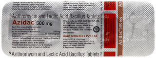 Azidac 500Mg Tablet 5