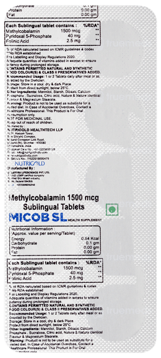 Micob Sl Tablet 10