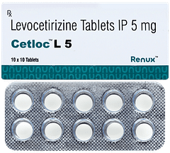 Cetloc L 5 Tablet 10 Cetloc L 5 Tablet 10