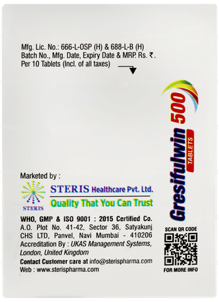 Gresifulwin 500 Tablet 10