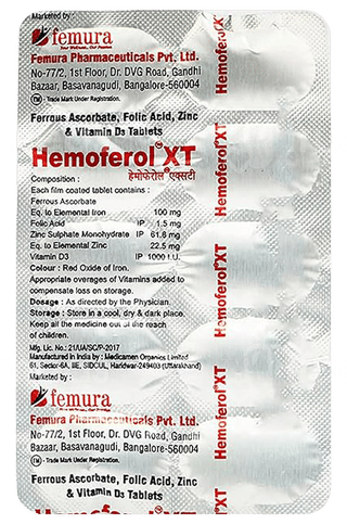 Hemoferol Xt Tablet 10