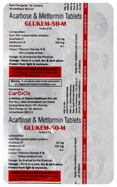 Glukem 50 M Tablet 10
