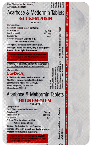Glukem 50 M Tablet 10