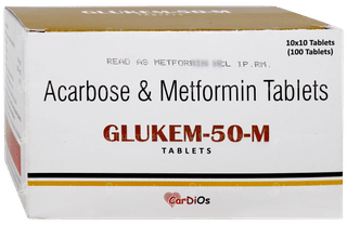 Glukem 50 M Tablet 10