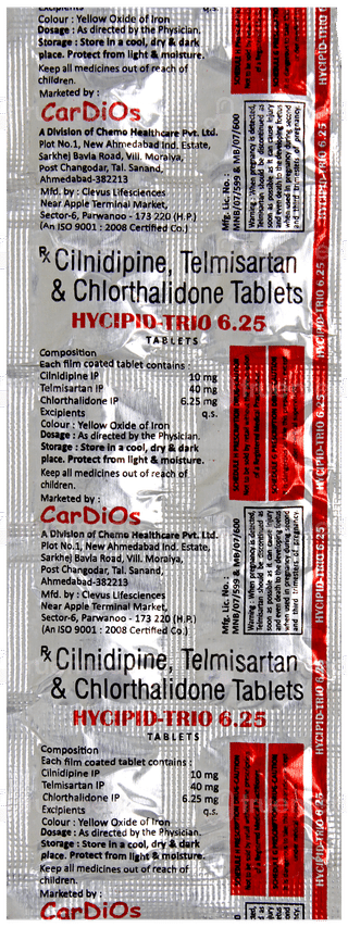 Hycipid Trio 6.25 Tablet 10