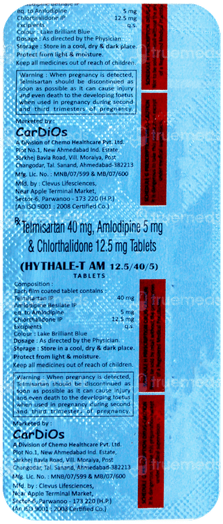 Hythale T Am 12.5/40/5 Tablet 10