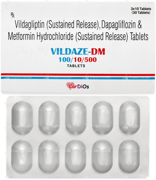 Vildaze Dm 100/10/500 Tablet 10