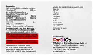Vildaze Dm 100/10/500 Tablet 10