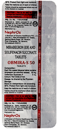 Obmira S 50 Tablet 10 Obmira S 50 Tablet 10