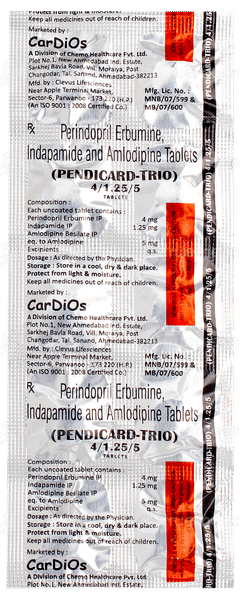 Pendicard Trio 4/1.25/5 Tablet 10