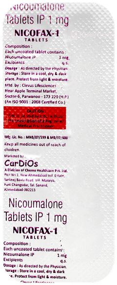 Nicofax 1 Tablet 10 Nicofax 1 Tablet 10