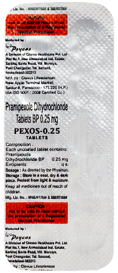 Pexos 0.25 Tablet 10 Pexos 0.25 Tablet 10