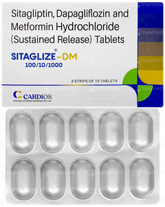 Sitaglize Dm 100/10/1000 Tablet 10