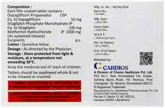 Sitaglize Dm 100/10/1000 Tablet 10