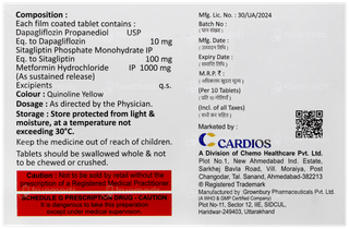 Sitaglize Dm 100/10/1000 Tablet 10