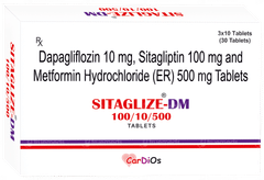 Sitaglize Dm 100/10/500 Tablet 10